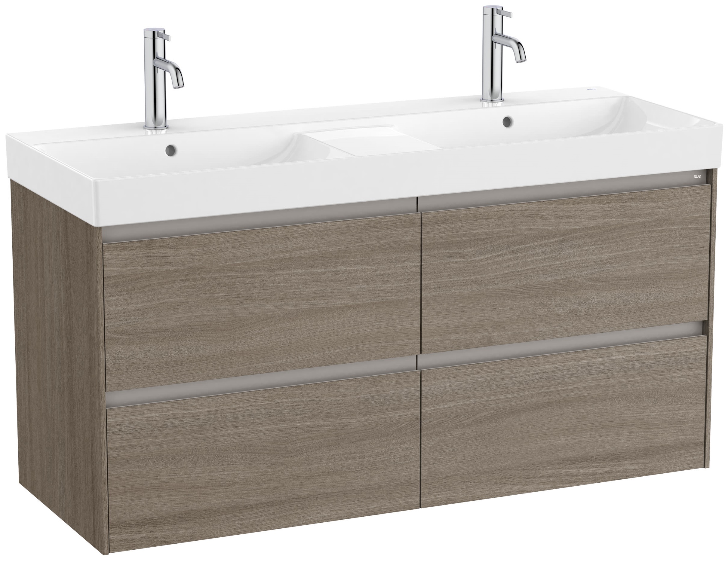 Darmowa Dostawa - Umywalka z szafką 120 cm brązową Roca Ona A851694511
