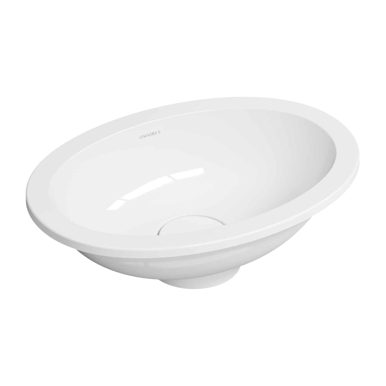 Darmowa Dostawa - Umywalka 38x25 cm owalna podblatowa biała Omnires Shell M+ SHELL380UPBP