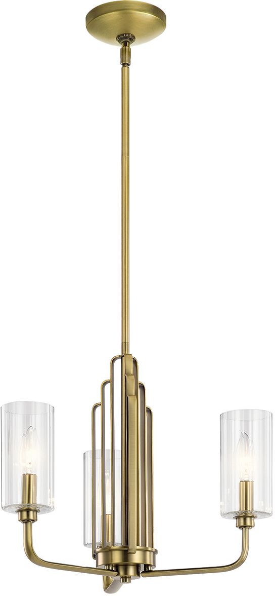 Darmowa Dostawa - Lampa wisząca 3x40 W mosiądz Quintiesse Kimrose QNKIMROSE3BNB