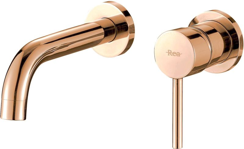 Bateria umywalkowa Rea Lungo Rose Gold podtynkowa, kolor różowe złoto, 1 szt.