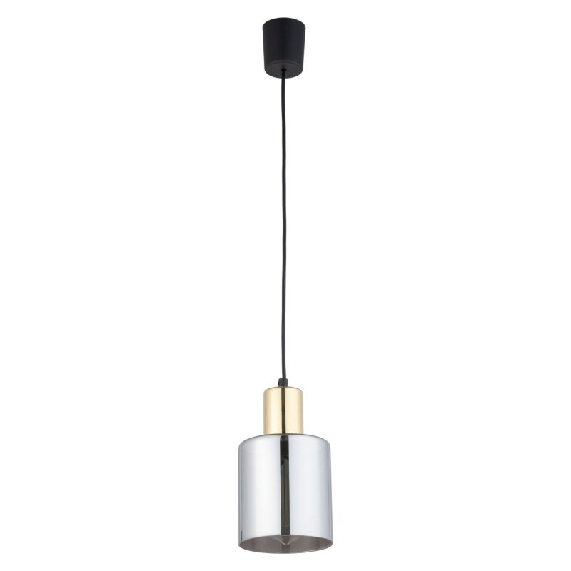 Lampa Wisząca TK Lighting Sierra Gold zwis klosz grafitowy złote dodatki 1 -1szt.