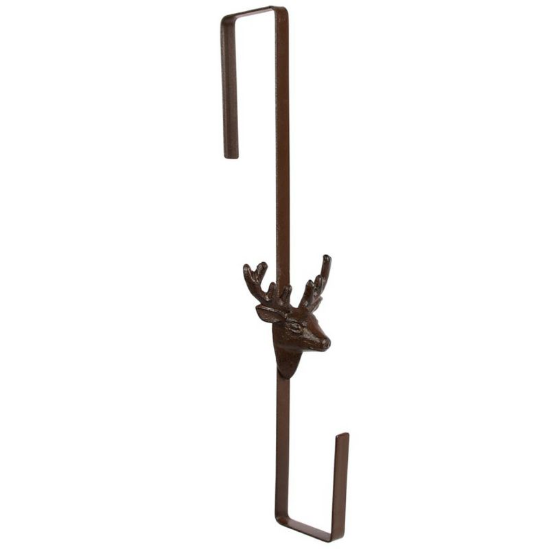 Uchwyt na wianek na drzwi jeleń Esschert Design brązowy żeliwny 35,5 cm 1 szt.