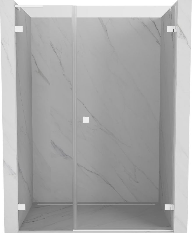 Drzwi prysznicowe uchylne Mexen Lunar-B L białe 140x200 cm 1 szt.