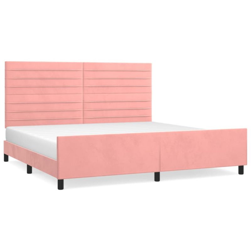 Łóżko tapicerowane WaszeMeble 200x200 cm różowa WM-3125841 1 szt.
