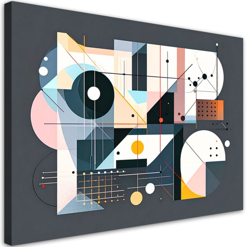 Obraz nowoczesny do salonu biura Feeby Bauhaus Abstrakcja 120x80cm 1szt