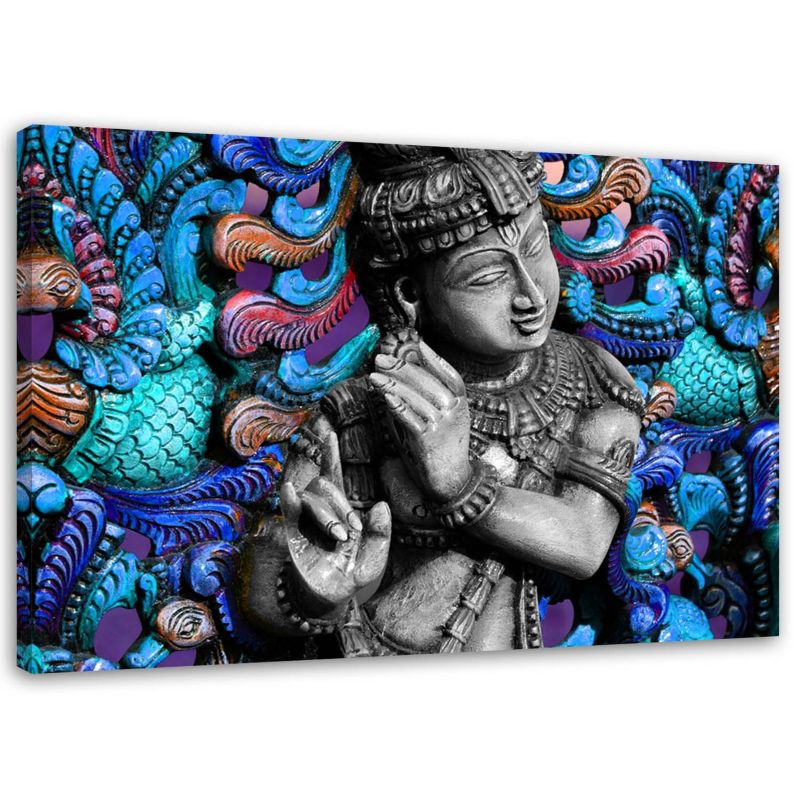 Obraz na płótnie Feeby Kolorowy Budda Feng shui 100x70cm 1szt