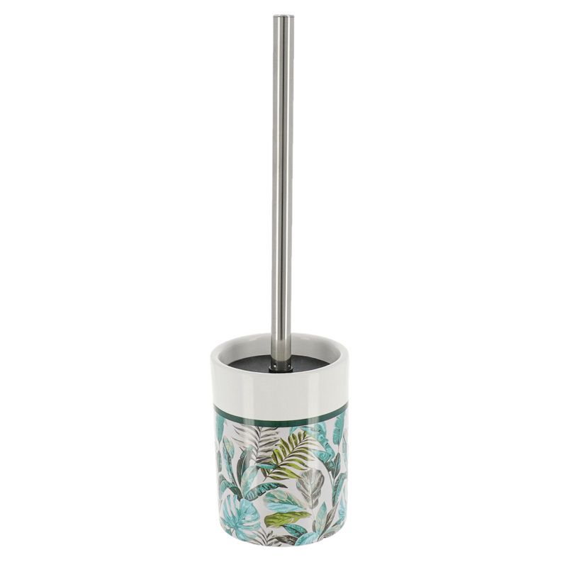 Szczotka toaletowa Jardin kolorowa z motywem liści dolomit i stal 39 cm 1 szt.