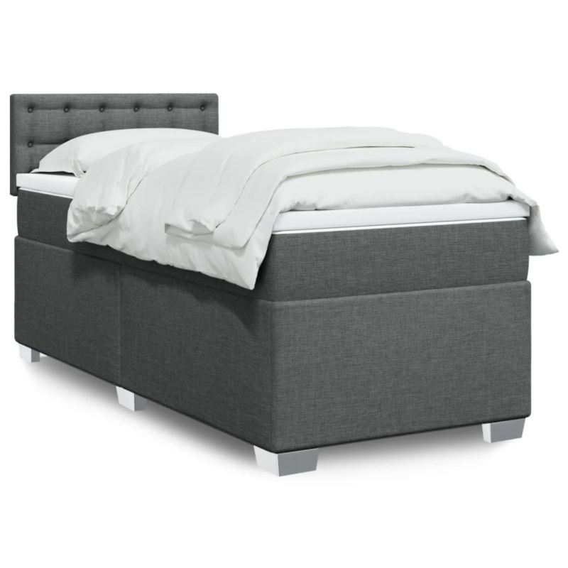 Łóżko kontynentalne WaszeMeble 90x190 cm ciemnoszara WM-3288058 1 szt.