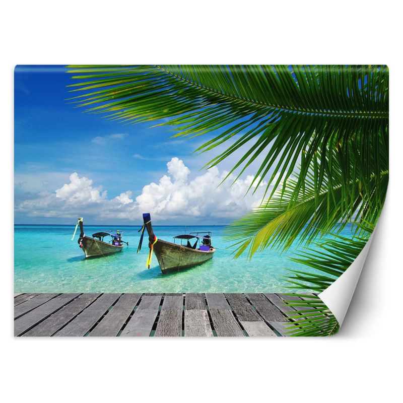 Fototapeta Feeby Tropikalna plaża palmy natura 350x245 1 szt