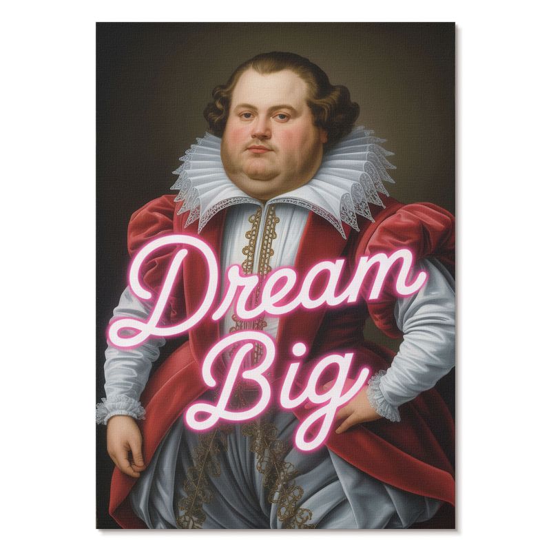 Nowoczesny Plakat na Płótnie Tulup 21x29,7 cm (A4) Dream Big Do salonu, biura, 1 szt.