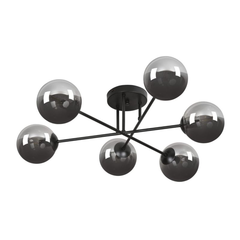 Lampa sufitowa wisząca Emibig Brendi 7818 czarna-grafitowa 93 cm szerokości 6xE14 x 40W 1 szt.