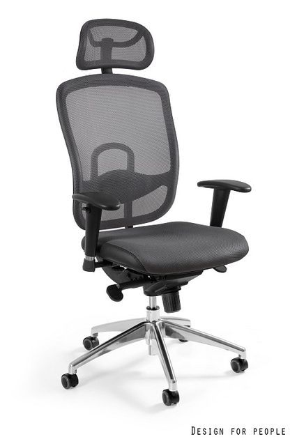Fotel Unique biurowy VIP szary 1 szt