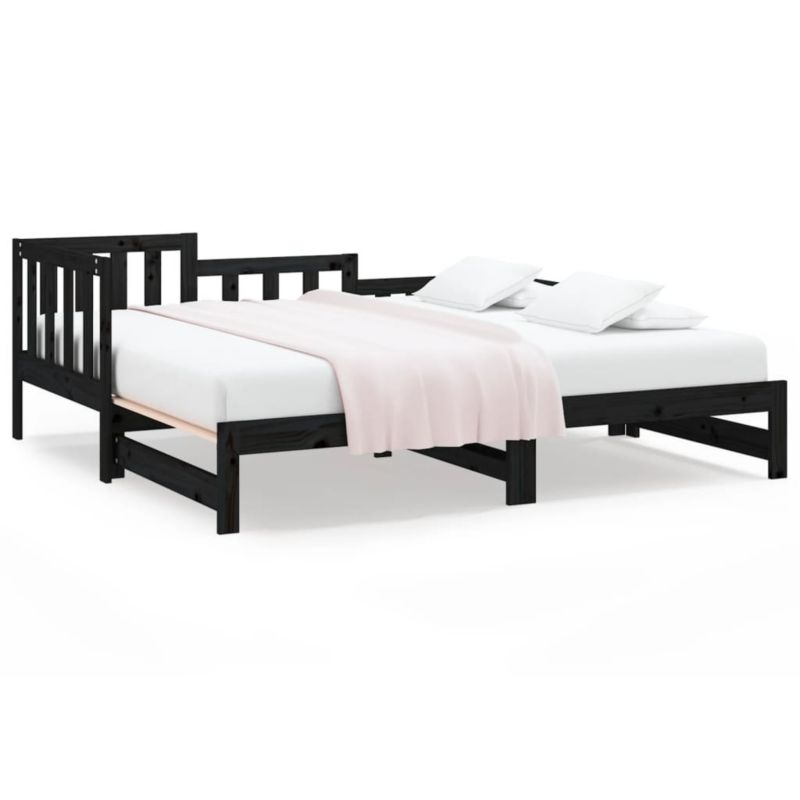 Łóżko drewniane WaszeMeble 90x190 cm rozsuwane czarne WM-820750 1 szt.
