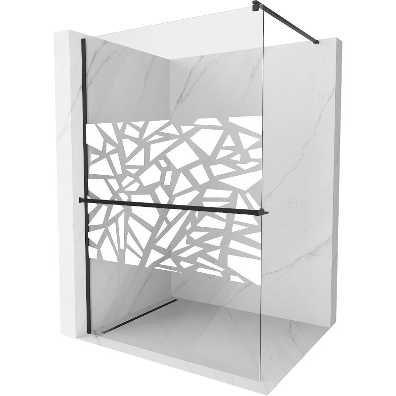 Ścianka prysznicowa Mexen Kioto+ biały wzór 90x200 cm 800-090-121-70-85 1 szt.