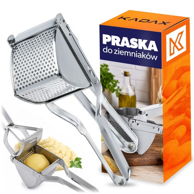 Praska KADAX do ziemniaków 27,5cm stalowa ocynkowana srebrna 1 szt.