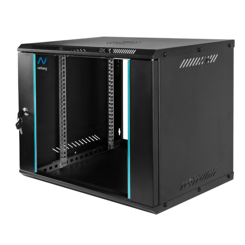 Szafa rack Netberg Basic 19" 9U 463x600x400mm serwerowa na elektronikę wisząca czarna 1szt.