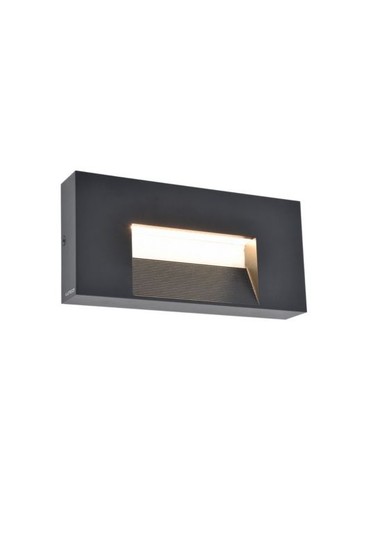 Kinkiet zewnętrzny CCT DIP-Switch Lutec ARTEO czarny LED 9.5W 2700/3200/4000K 600lm IP65 wym:11x23x3,9cm - 1 szt.