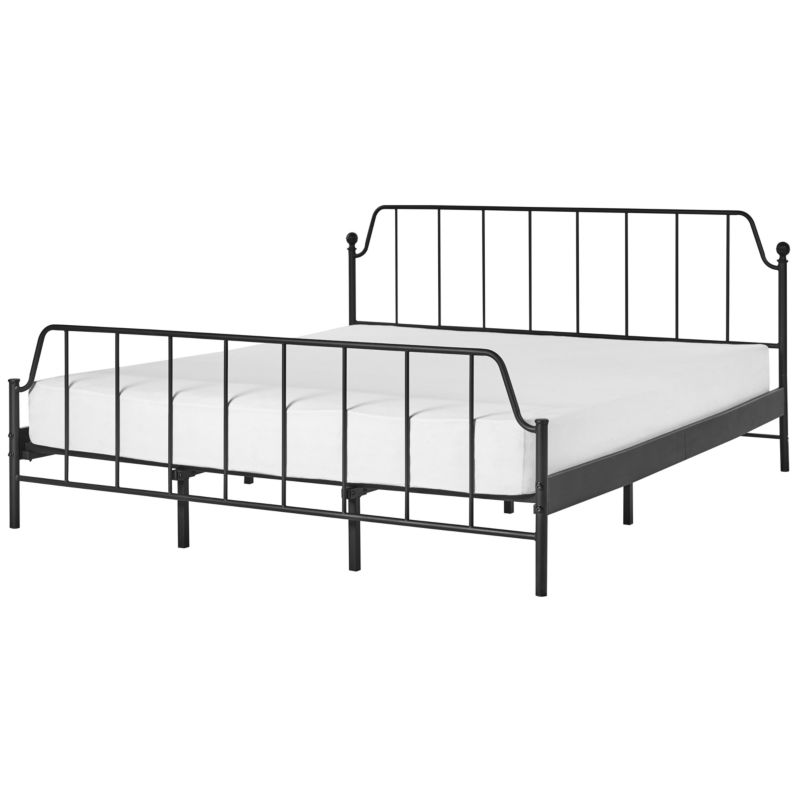 Łóżko Metal Mauressac 180 x 200 cm Czarny 1 szt.