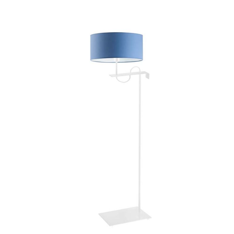 Lampa stojąca Volta Light Factory podłogowa z abażurem niebieski walec POINT 1szt.