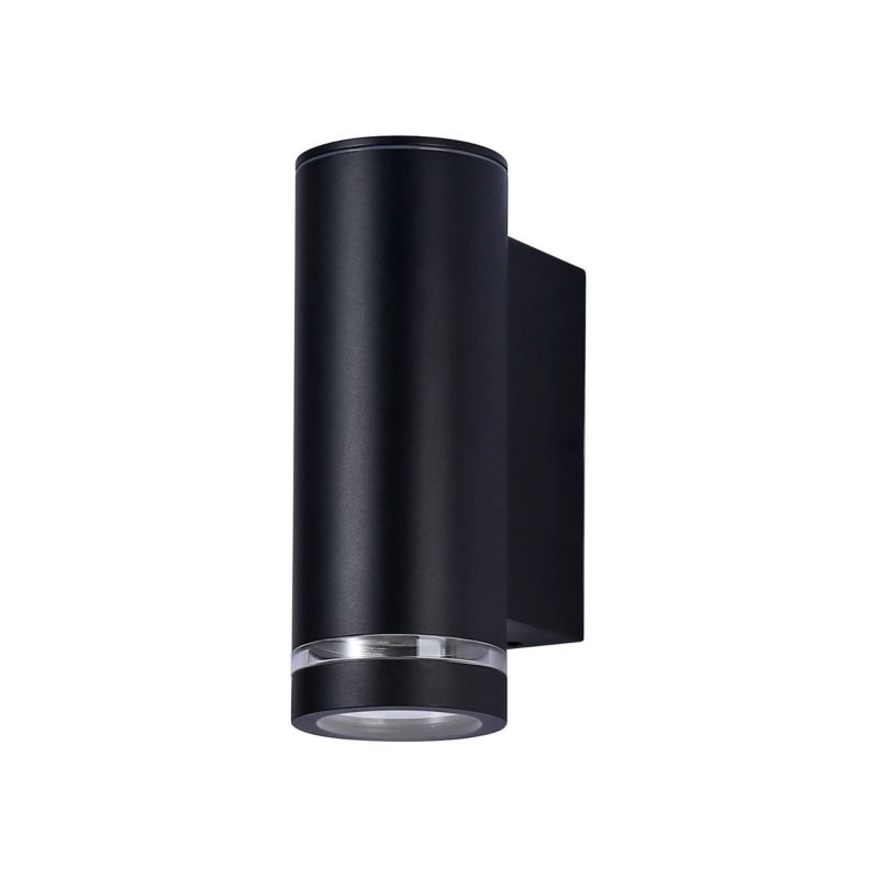 Kinkiet zewnętrzny walec Italux Fondo 4K czarny piaskowany LED 10W biały neutralny 4000K 760lm IP54 wym:18x6,8x11,5cm - 1 szt.