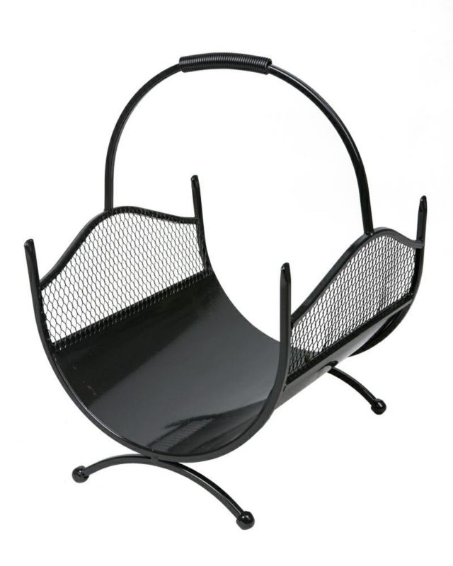 Kosz na drewno Criss Dąstal metalowy czarny 40x37x52 cm 1 szt.