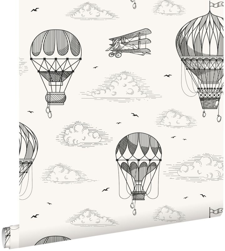 Tapeta ESTAhome czarno-białym 50 x 900 cm - 1 rol.