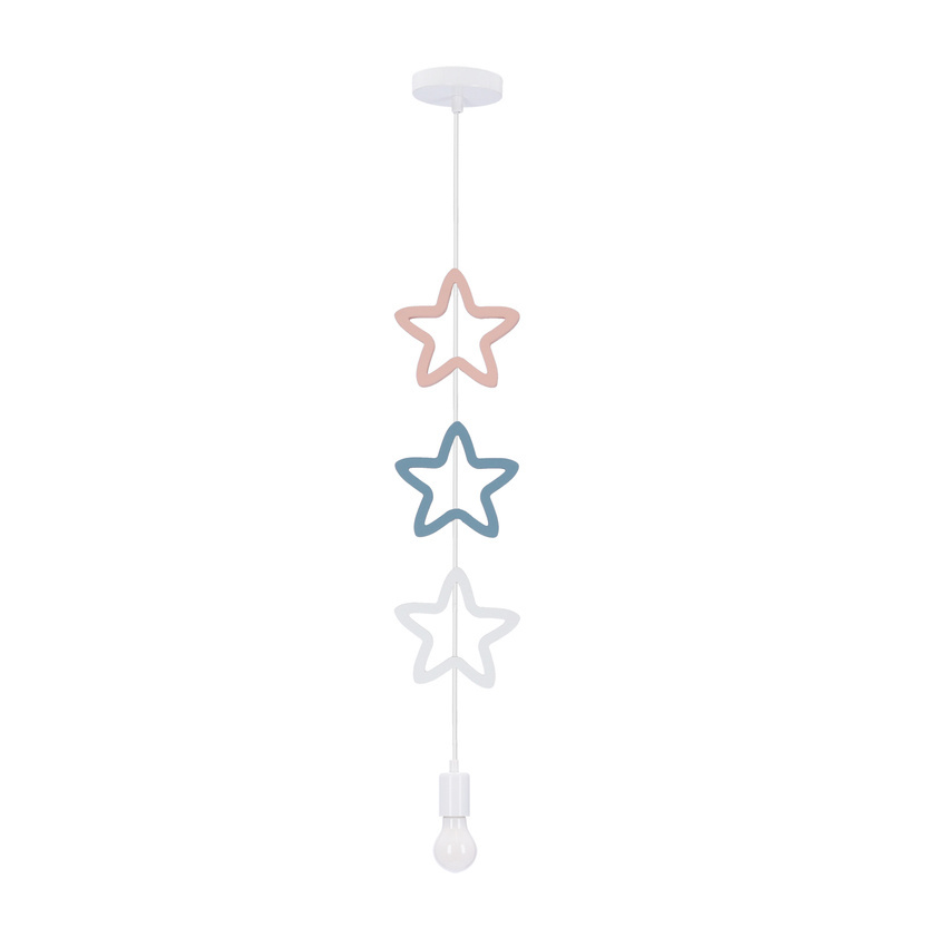 Kolorowa lampa wisząca 1-płomienna do pokoju dziecięcego IQ KIDS
