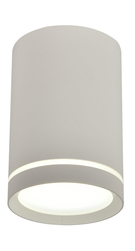 Lampa sufitowa tuba 1-punktowa do salonu biała mat TUBA metal