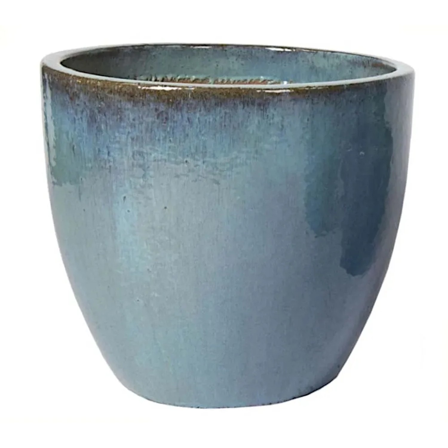 Donica ceramiczna Egg pot nieb/ziel - 30 x 26 cm
