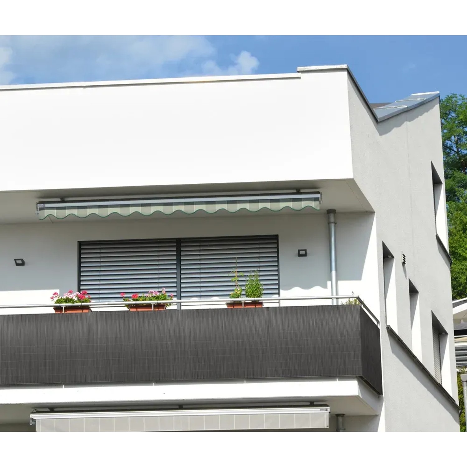 Osłona na balkon, antracytowa, 90x300 cm
