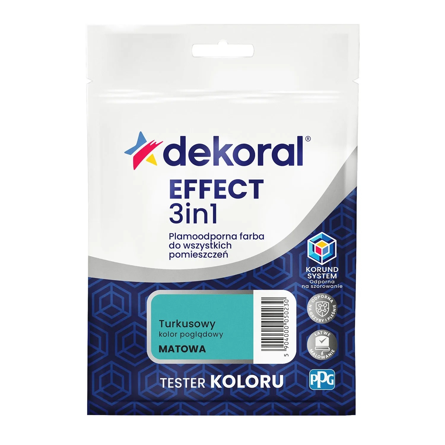 Tester farby Dekoral Effect 3w1 turkusowy 0,04l