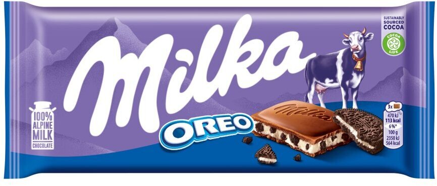 Outlet: WAŻNY DO 2026-07-21 Czekolada Milka Oreo, 100g