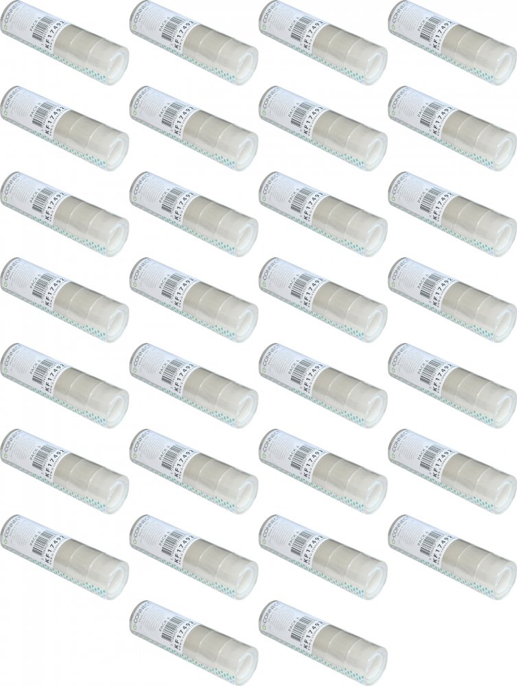 50x Taśma klejąca Q-Connect, 24mmx10m, 6 sztuk, przezroczysty