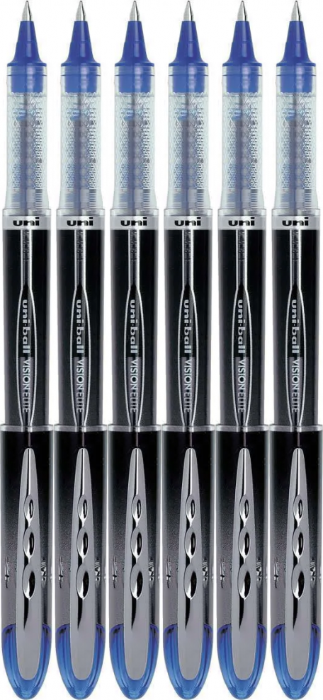 6x Pióro kulkowe Uni UB-205 Vision Elite, 0.5mm, niebieski