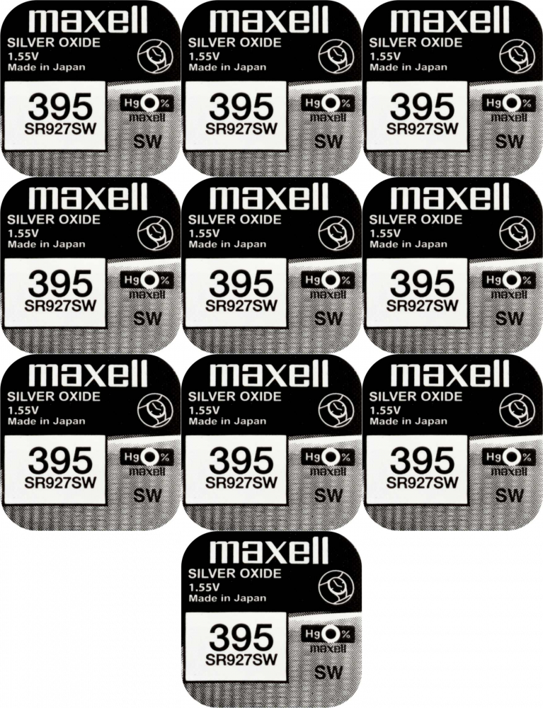 10x Bateria srebrowa Maxell 395/399/SR927SW, 1 sztuka