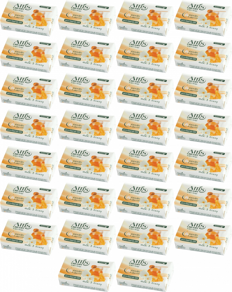 60x Mydło w kostce Gold Drop Attis, Creamy, mleko i miód, 100g