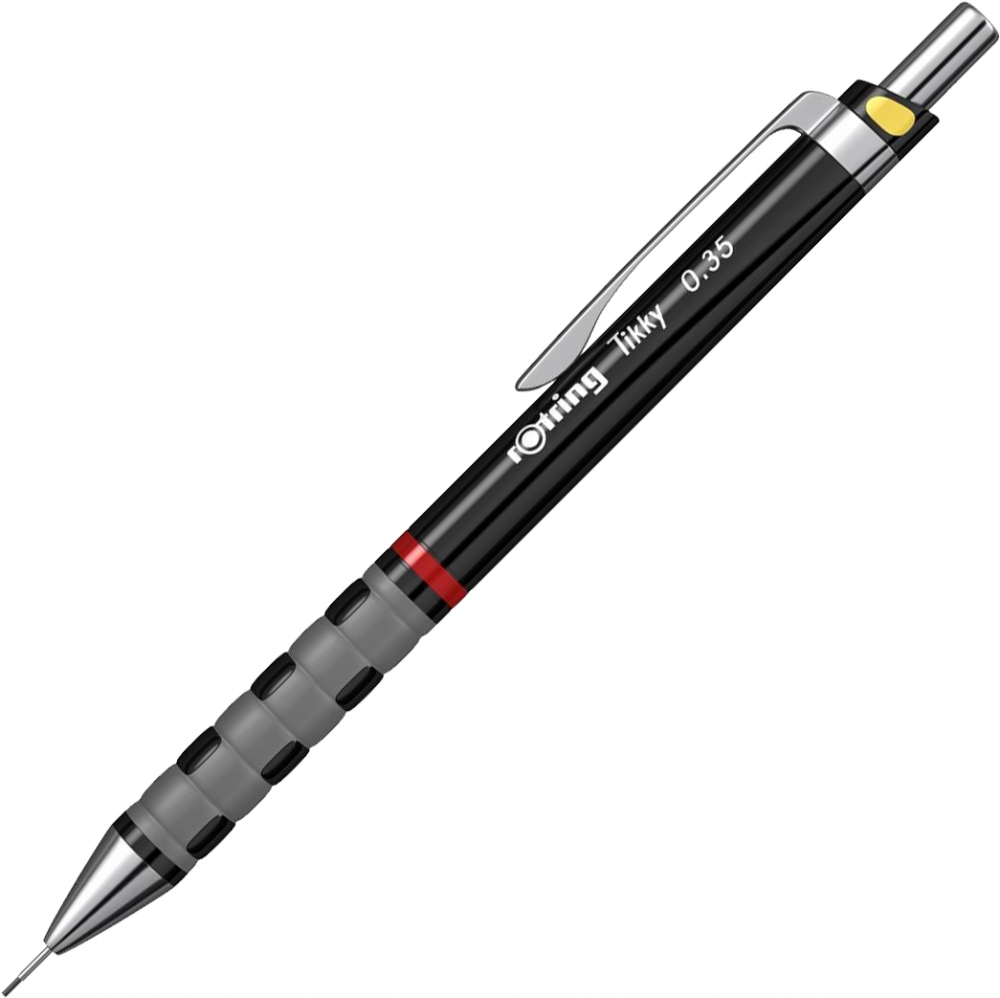 Ołówek automatyczny Rotring Tikky III, z gumką 0.35 mm, czarny