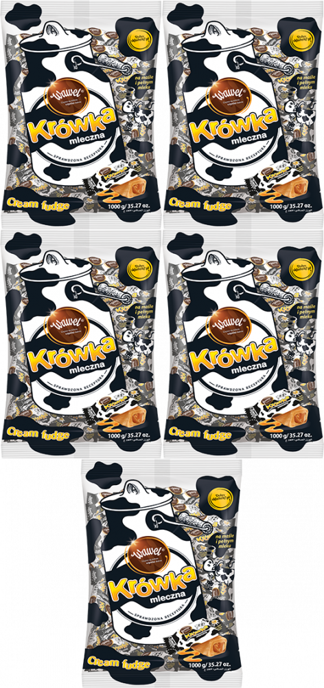 5x Cukierki Krówka Wawel, mleczny, 1kg