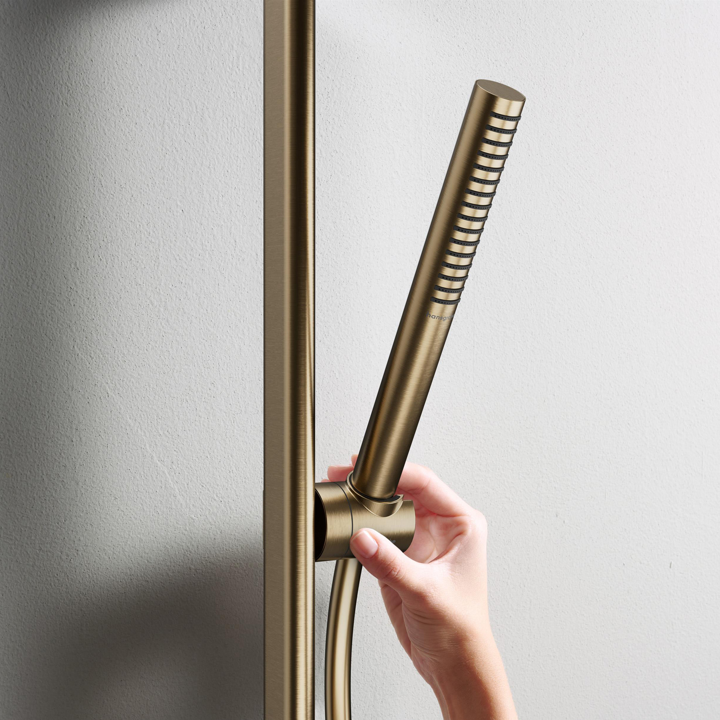 Hansgrohe Pulsify S słuchawka prysznicowa EcoSmart brąz szczotkowany 24125140