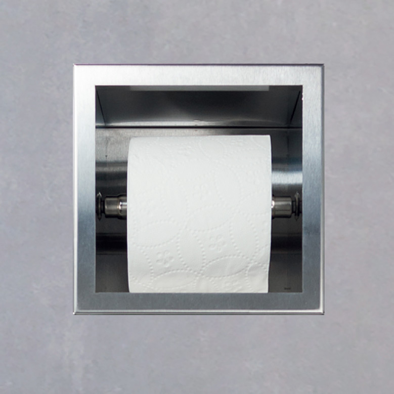 Balneo Wall-Box Paper 2 Inox uchwyt na papier toaletowy wnękowy stal nierdzewna PB-IN2 - Wysyłka w 24h