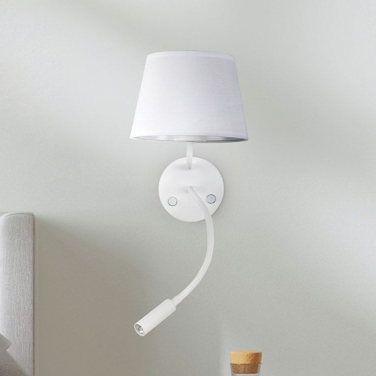 TK Lighting Maja kinkiet 1x15 W / 1x8W biały 10203