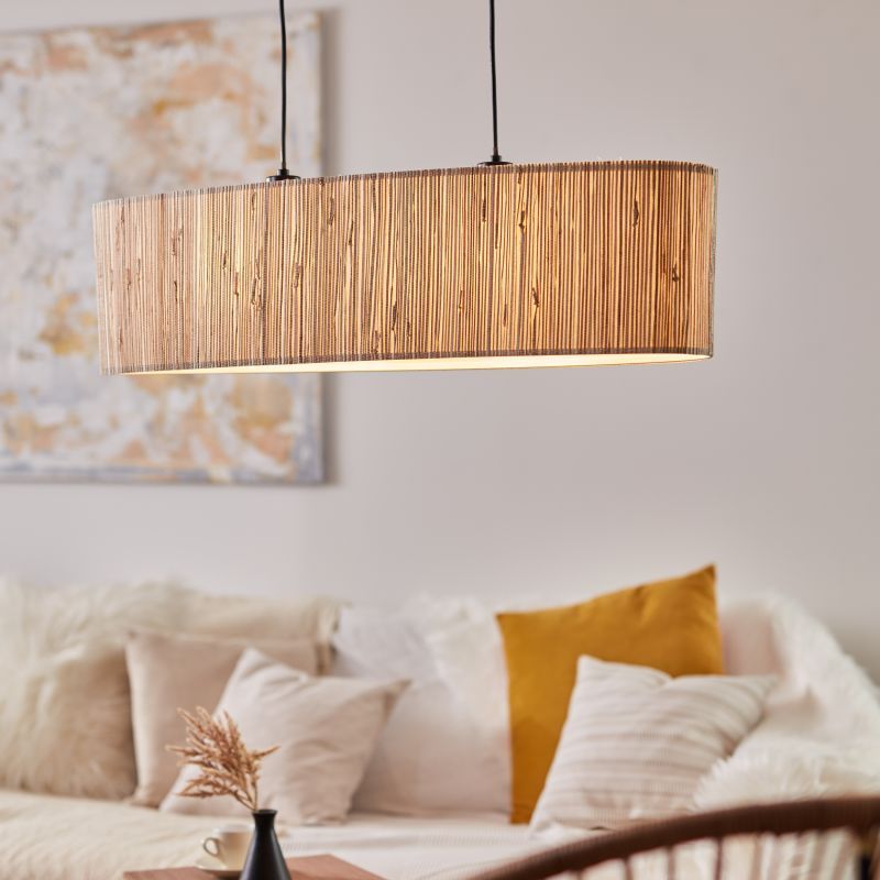 Brilliant Wimea lampa wisząca 2x52W beżowa 99429/76