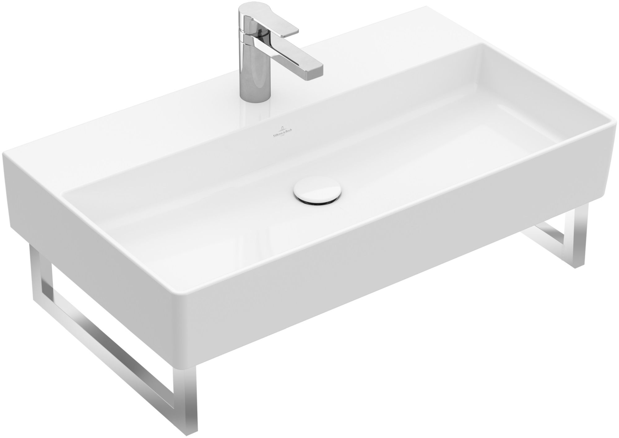 Darmowa Dostawa - Umywalka 80x47 cm prostokątna ścienna biała Villeroy & Boch Memento 2.0 4A228001