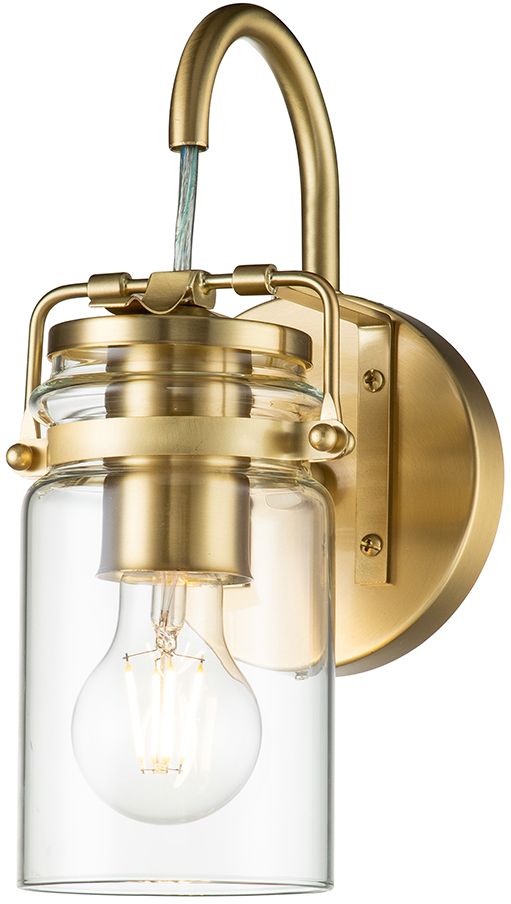 Darmowa Dostawa - Kinkiet 1x60 W mosiądz Elstead Lighting Brinley KLBRINLEY1BB