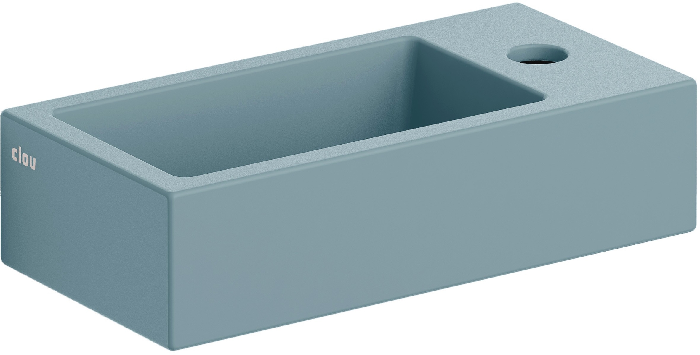 Darmowa Dostawa - Umywalka 36x18 cm prostokątna ścienna-nablatowa niebieska Clou New Flush CL0338030