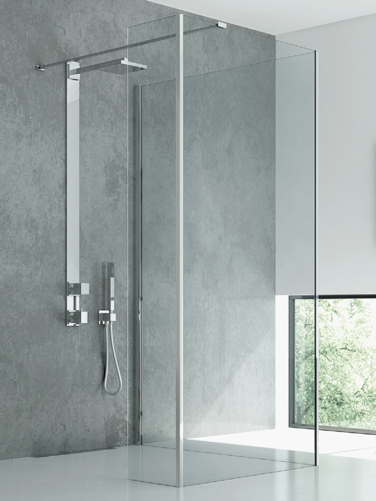 Darmowa Dostawa - Ścianka prysznicowa walk-in 90 cm chrom połysk/szkło przezroczyste New Trendy New Modus EXK5490