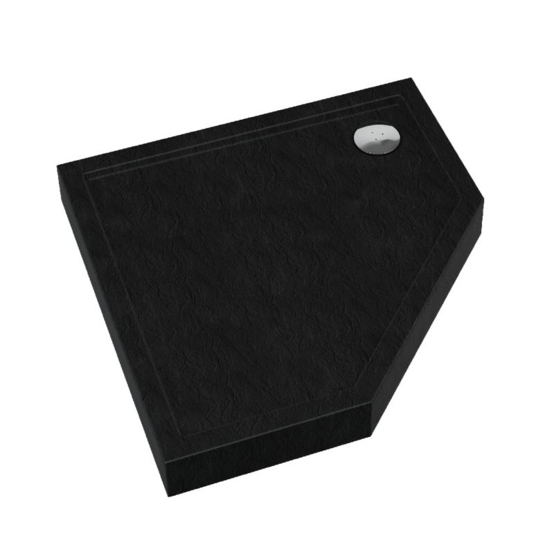 Brodzik akrylowy Schedpol Competia New Black Stone pięciokątny 90x90 cm 3.4698/C/ST 1 szt.