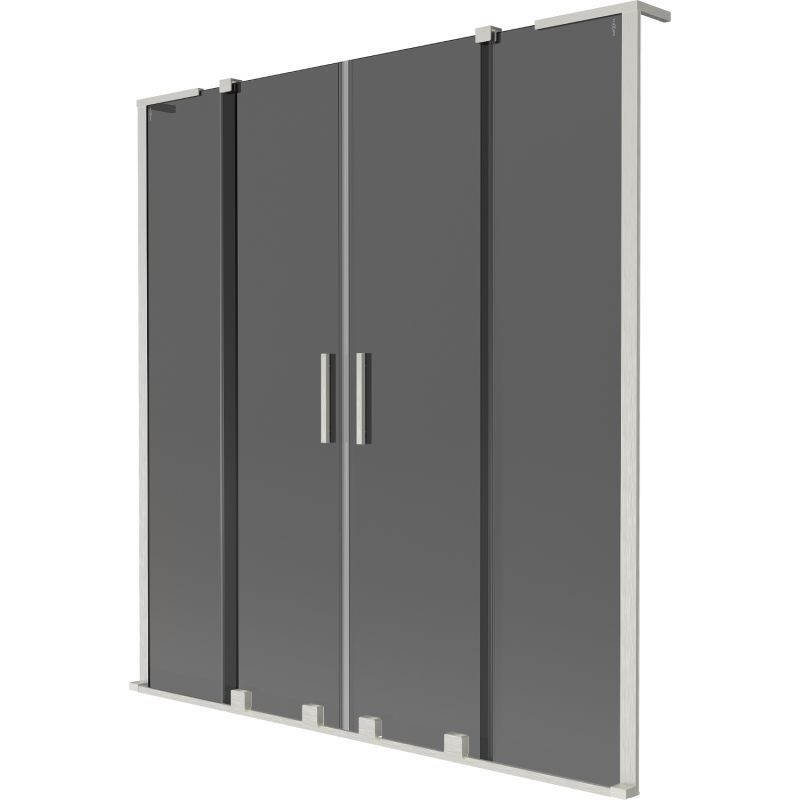 Parawan nawannowy dwuskrzydłowy Mexen Velar L grafit 150x150 cm 1 szt.