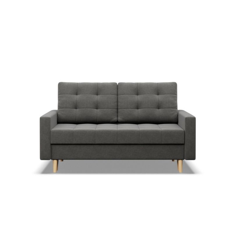 Sofa TYLETEGOTU skandynawska pikowana NUBO plecionka ciemny szary 1 szt