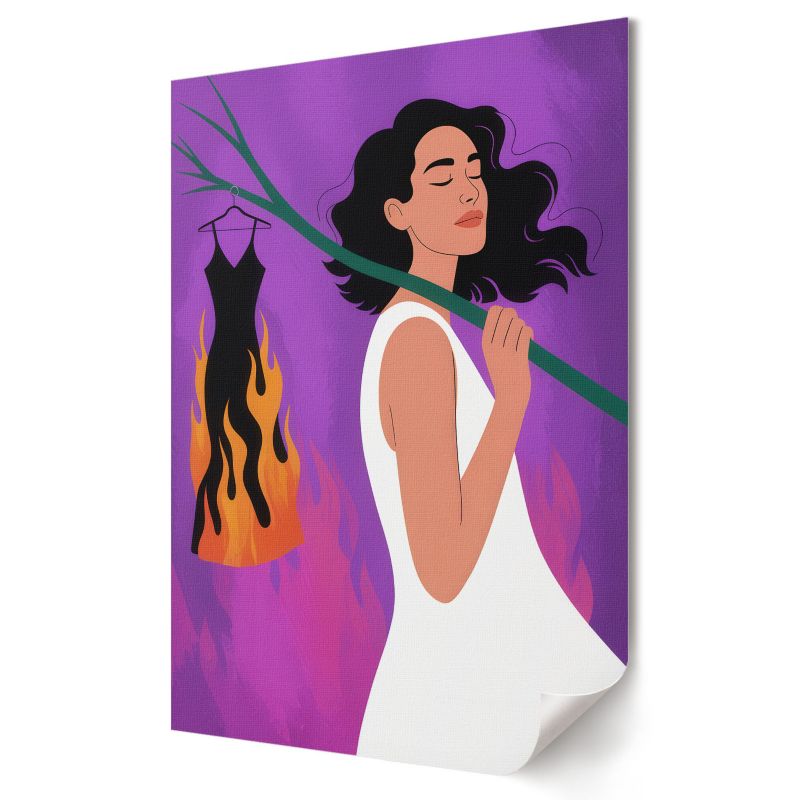 Plakat canvas Wallfluent Format A1 Palenie ubrania Artysta Abece 1 szt.